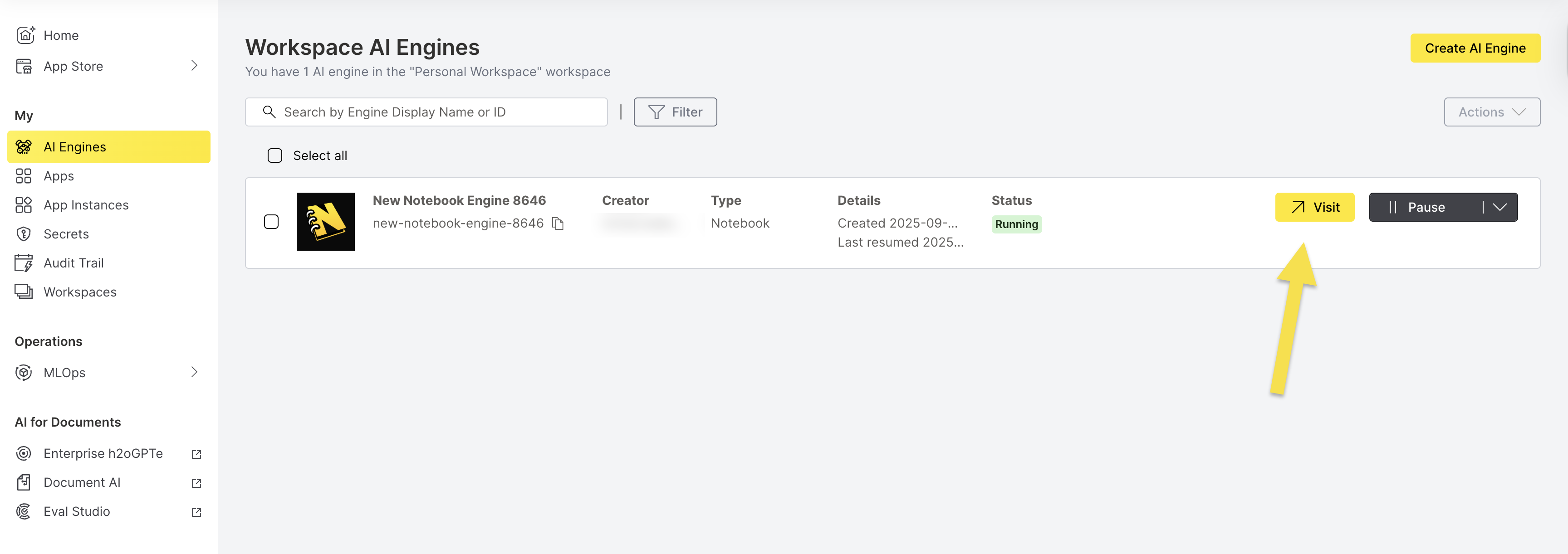 Visit Notebook Engine