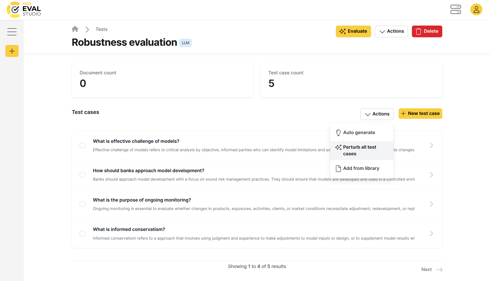 Perturb all test cases