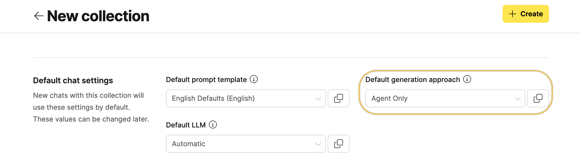 Select agent only approach