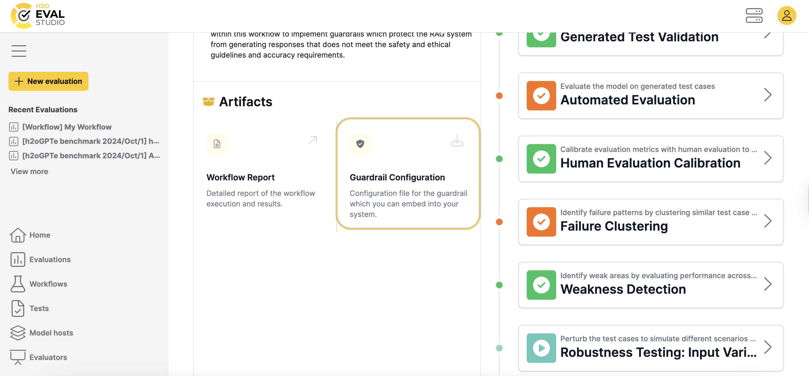 download guardrail configuration