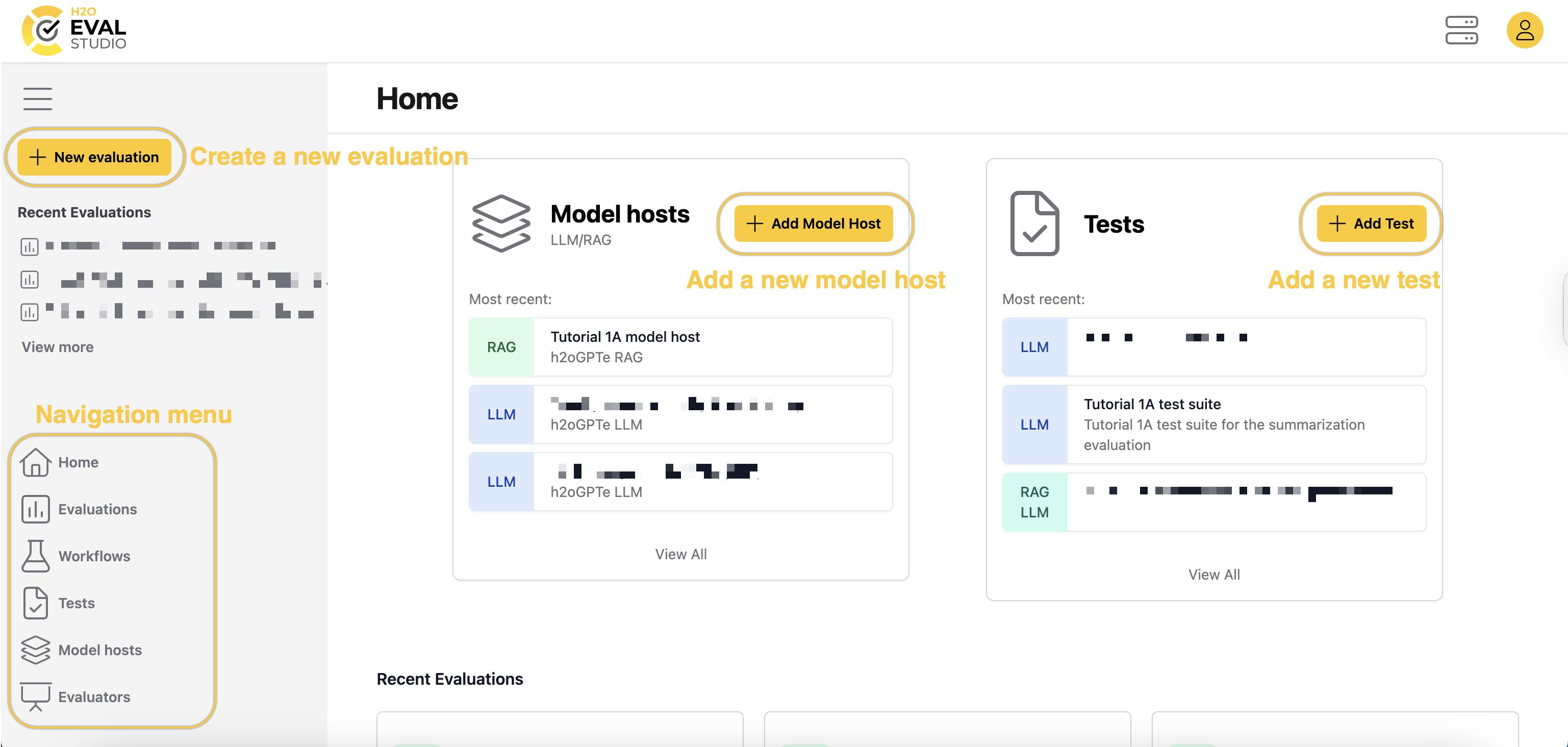 H2O Eval Studio homepage