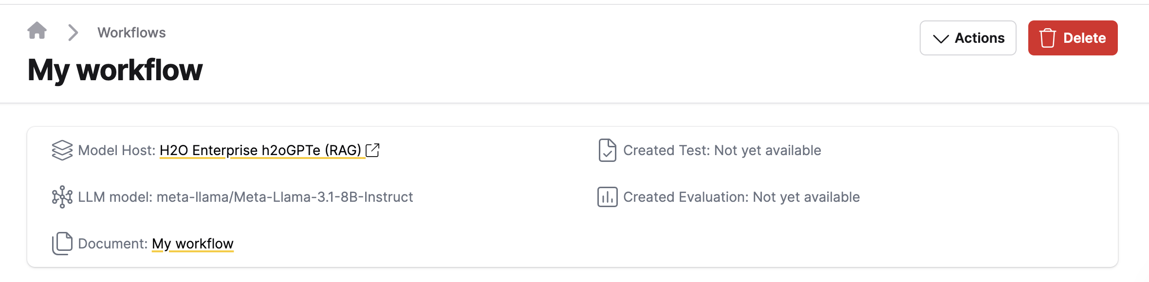 View workflow details