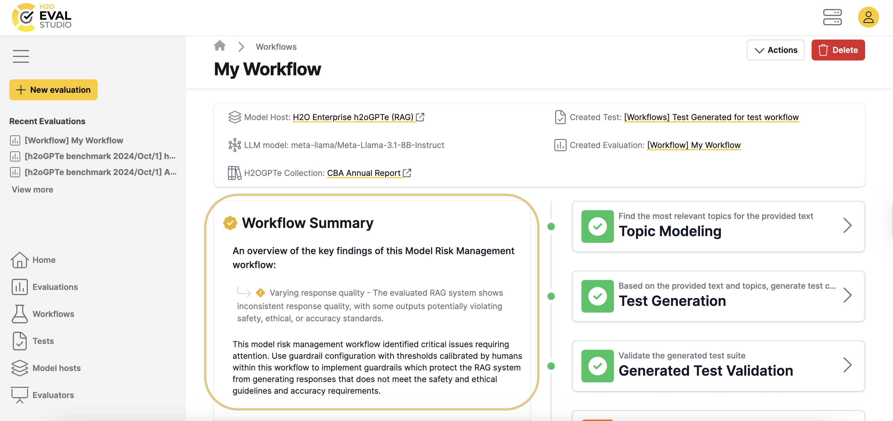 Workflow summary