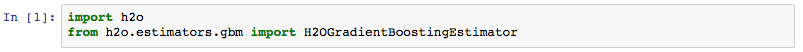 Import the H2O-3 Secure and GBM modules