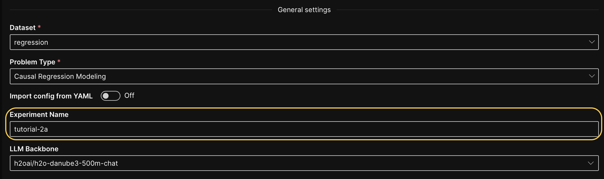 general settings