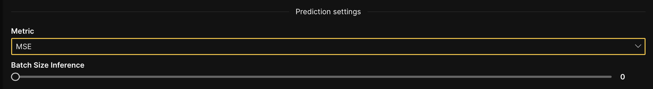 prediction settings