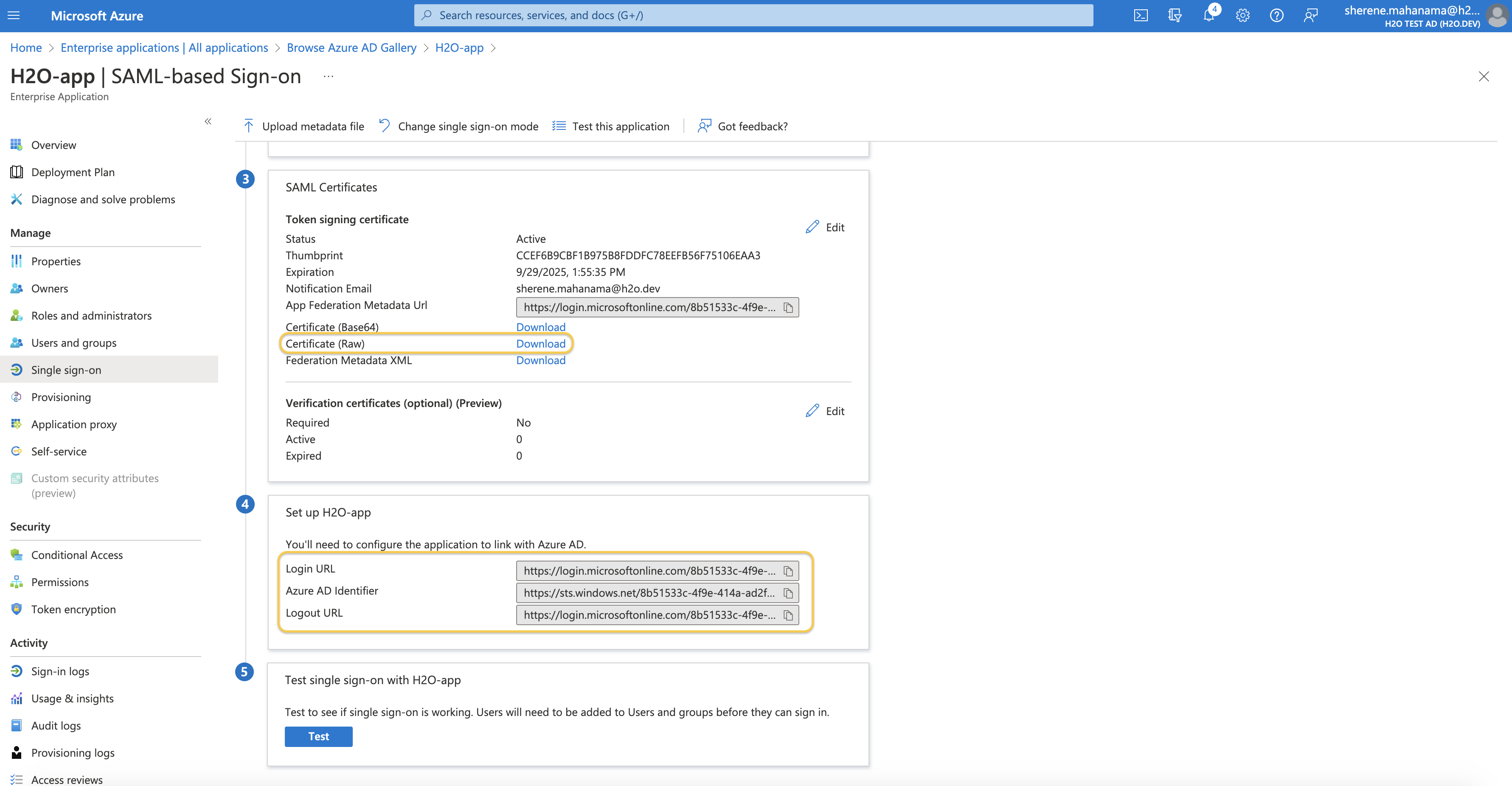 saml-cert-and-app-configs