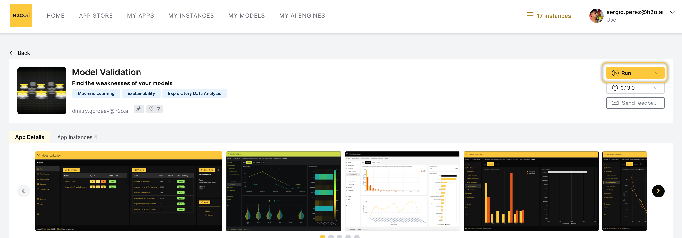 H2O Model Validation Home Page