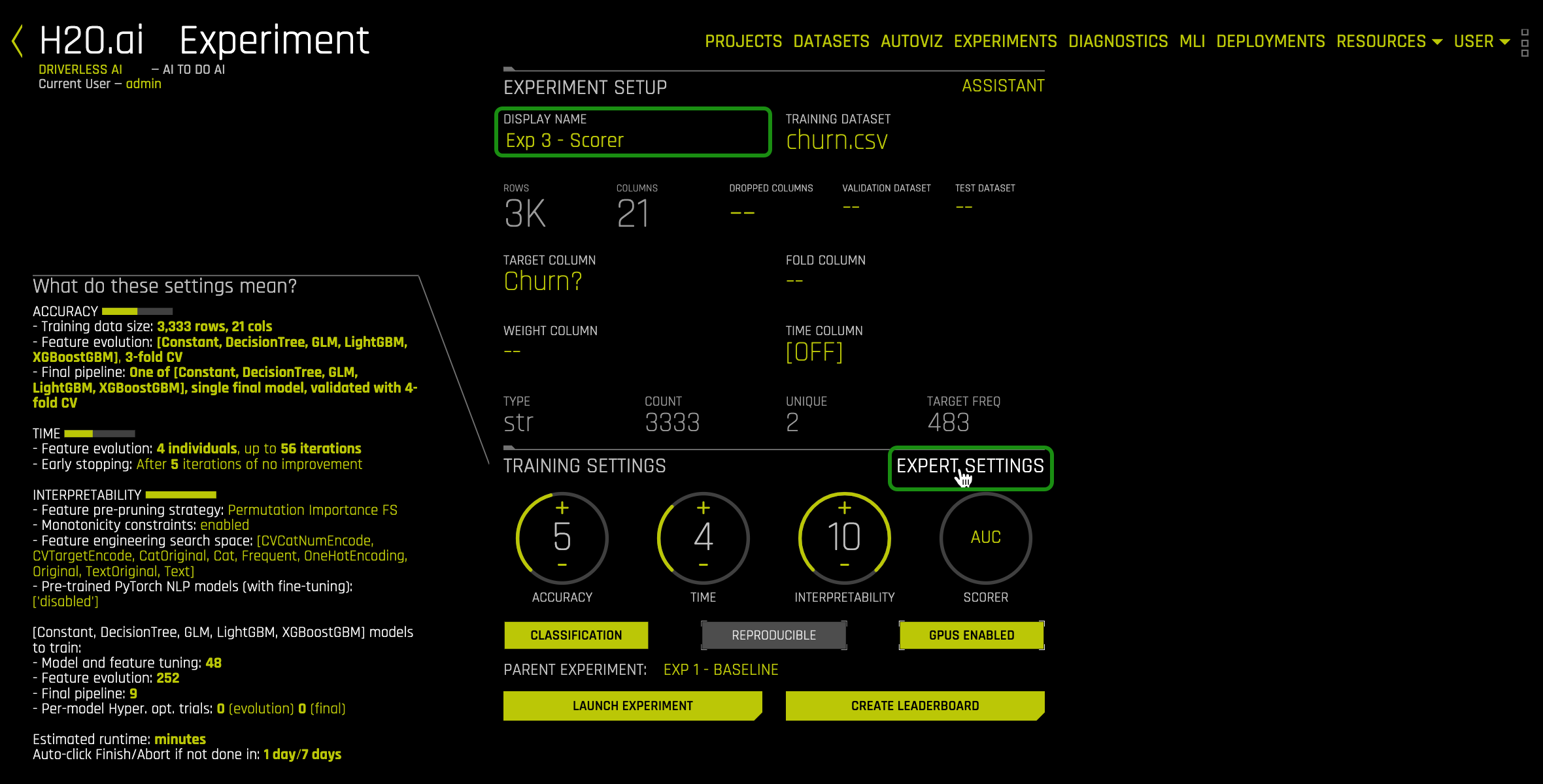 exp3-expert-settings