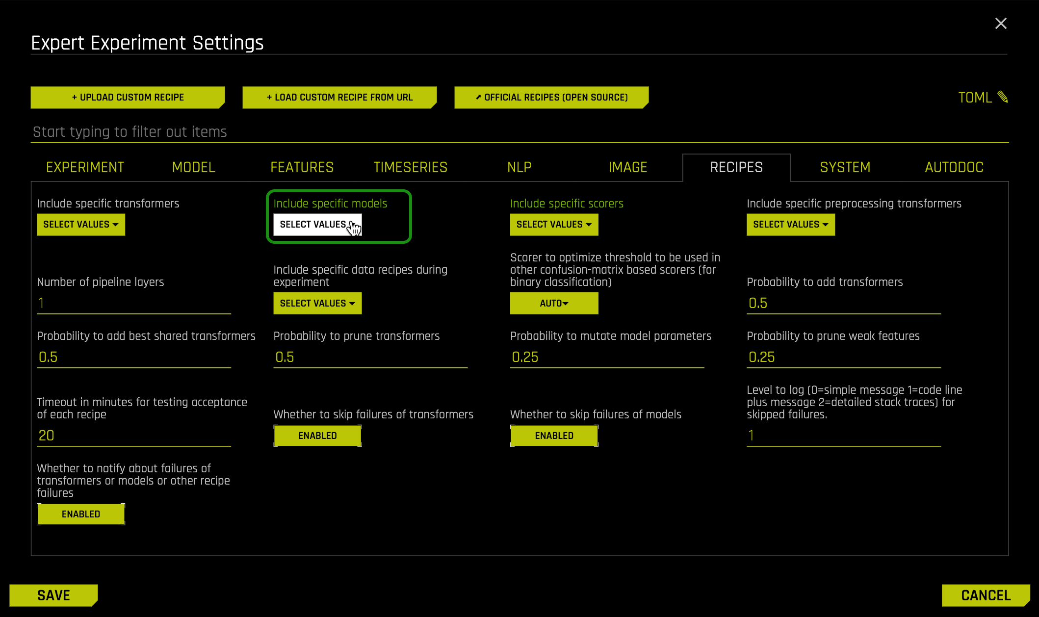 exp4-expert-settings-model-select-values