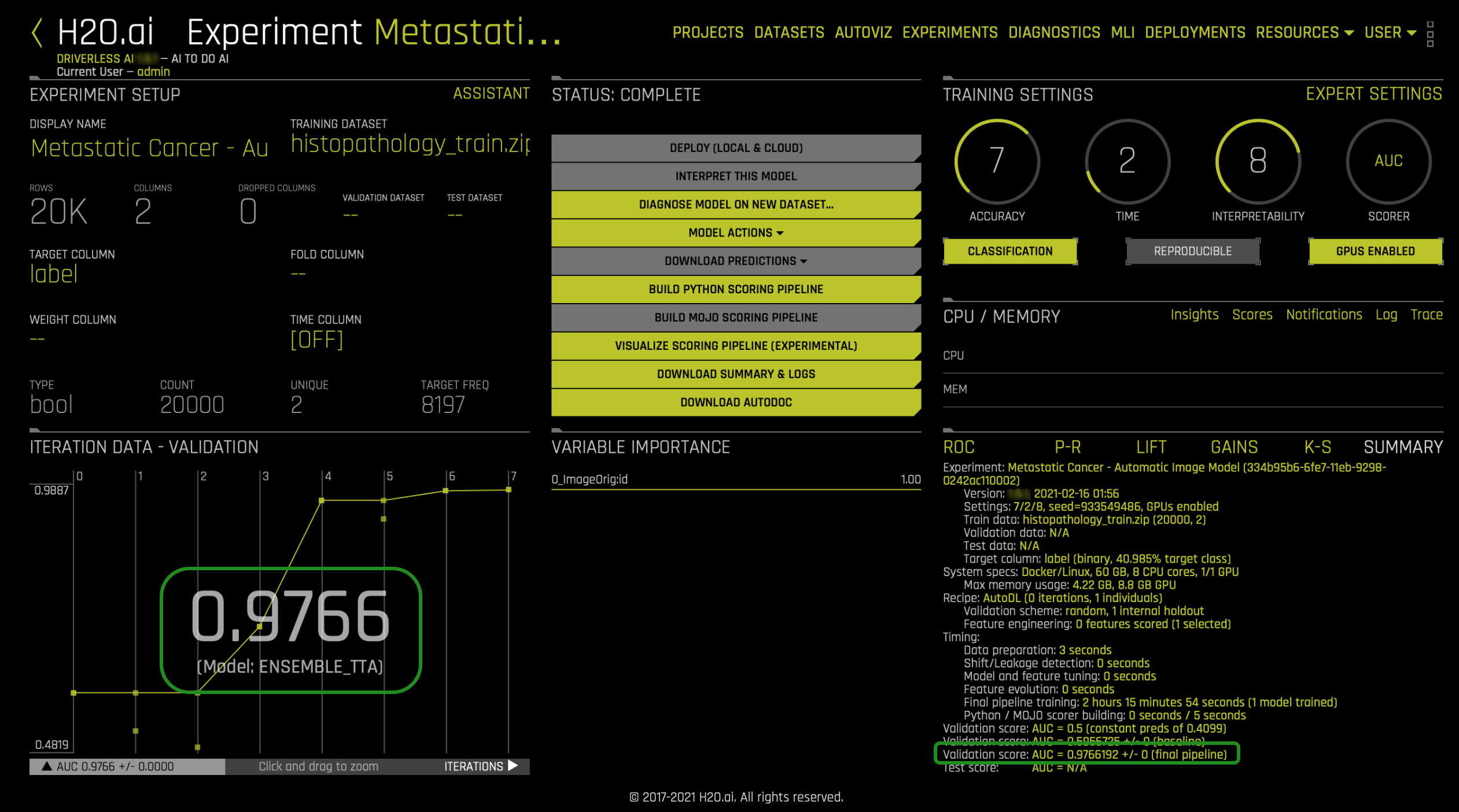 metastatic-experiment-results