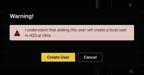 Create user in h2o.ai okta